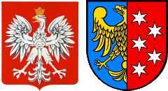 Herb Polski oraz herb miasta Lubliniec